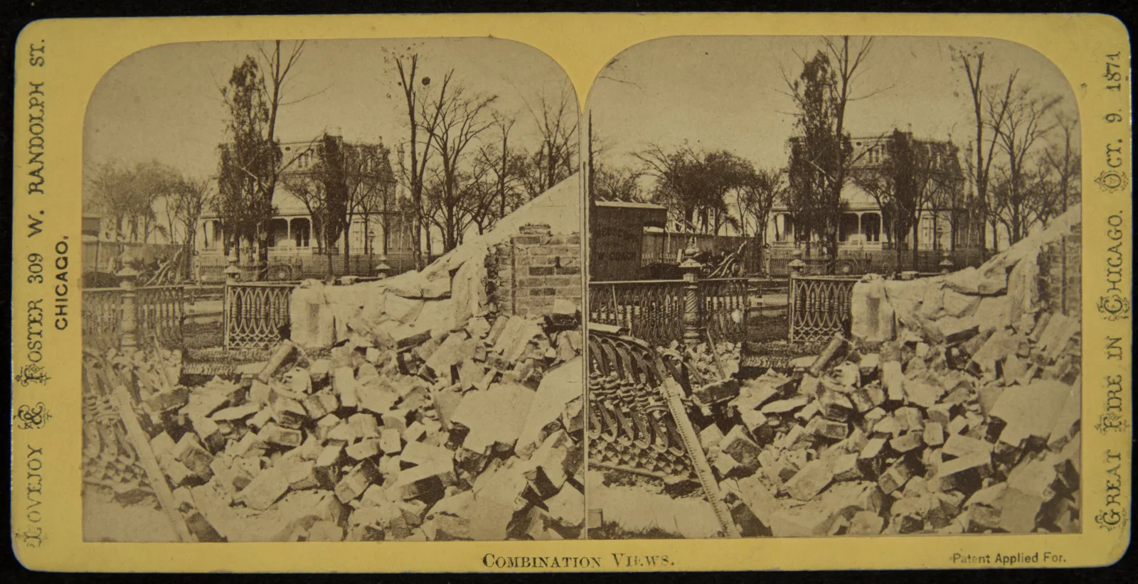 Ogden Residence After The Ogden house sits intact behind rubble and other structures that did not survive the fire.